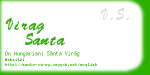 virag santa business card